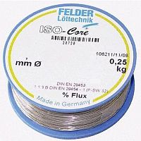 FLD-230219 Припой Felder Sn60Pb38Cu2 ISO-Core RA:2,5% 1мм 250г