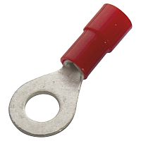 260250  Кабельный наконечник изол., кольцевой 0,5-1,0мм2 М2,5 (красный)  (упак 100 шт) Haupa