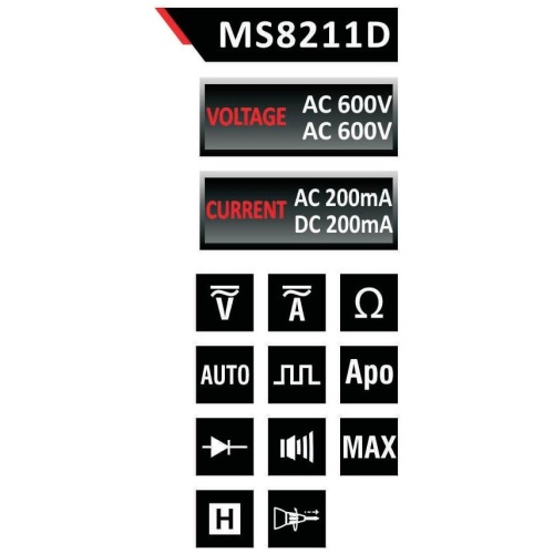 MS8211D Мультиметр цифровой Mastech фото 2