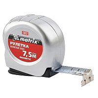 Рулетка Magnetic, 7,5 м х 25 мм, магнитный зацеп MATRIX 31012