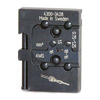 Матрица для опрессовки контактных Pin коннекторов типа Timer: 0.75-1.25 мм2, 1.5 мм2