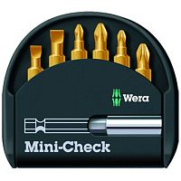 WE-056285 WERA Mini-Check TiN PH Набор бит и битодержатель