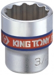Головка торцевая двенадцатигранная KING TONY 333014S