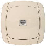 Одинарная телефонная розетка СВЕТОЗАР CITY LIGHT SV-54217-B