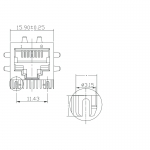 

Гнездо RJ45 для печатной платы Weidmuller IE-PCB-RJ45-T-C5AMT 2474160000