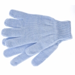 Перчатки трикотажные, акрил, цвет: голубой, двойная манжета Сибртех 68676