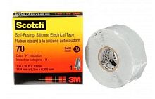 3M Scotch 70 Самослипающуяся силиконовая резиновая изоляционная лента, 25мм х 9м