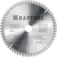 36953-180-30 KRAFTOOL  Multi Material, 180 х 30 мм, 60Т, пильный диск по алюминию