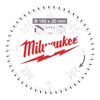 4932471292 MILWAUKEE  Пильный диск для циркулярной пилы по алюминию 160x20x2,2x52 трапецевидный зуб/плоский зуб (замена для 4932346511)