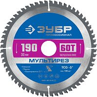 36907-190-30-60_z01  ЗУБР Мультирез 190 x 30мм 60Т, диск пильный по алюминию