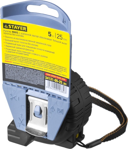Рулетка измерительная STAYER PROFESSIONAL 34131-05-25_z01 фото 4