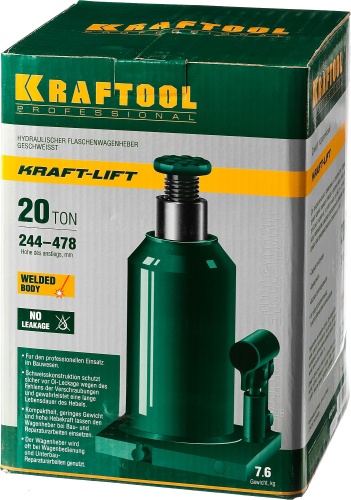 Домкрат гидравлический бутылочный сварной KRAFTOOL PRO 43462-20_z01 фото 2 Домкрат гидравлический бутылочный сварной KRAFTOOL PRO 43462-20_z01 фото 2
