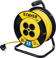 55072-30 STAYER  S-215, ПВС, 2 х 1.5 мм2, 30 м, 3500 Вт, силовой удлинитель на катушке