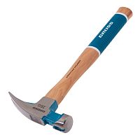 10419 Молоток-гвоздодер, 560 г, угол 75, магнит, обрезиненная рукоятка AMERICAN HICKORY GROSS