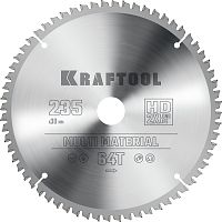 36953-235-30 KRAFTOOL  Multi Material, 235 х 30 мм, 64Т, пильный диск по алюминию