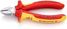 7006140SB KNIPEX Бокорезы VDE, 140 мм, хром, 2-комп диэлектрические ручки, SB