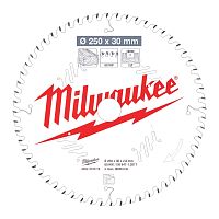 4932472016 MILWAUKEE  Пильный диск для торцовочной пилы по дереву 250x30x2,8x60 скошенные зубья