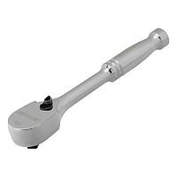 Ключ-трещотка 1/4", CrV, 120 зубьев, цельнометаллический, хром Gross 14050