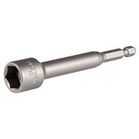 Головка для шуруповерта шестигранная 1/4", 13 мм, L = 100 мм, магнитная KING TONY 7611013M