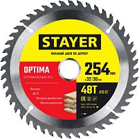3681-254-32-48_z01 STAYER  Optima, 254 x 32/30 мм, 48Т, оптимальный рез, пильный диск по дереву