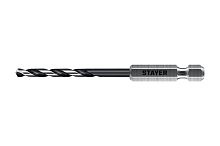 29603-3.2 STAYER  НЕХ-1/4", d 3.2 х 89 мм, сверло по металлу для винтовертов и шуруповертов IMPACT READY