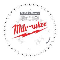4932471932 MILWAUKEE  Пильный диск для циркулярной пилы по дереву 165x20x1.6x40 скошенные зубья (замена для 4932352132)