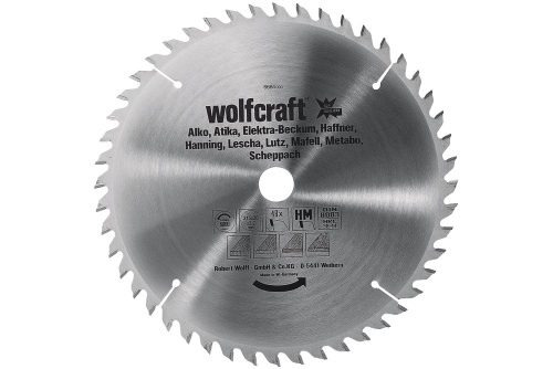 1 полотно дисковой пилы wolfcraft 6680000