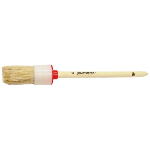 Кисть круглая N 2 (20 мм), натуральная щетина, деревянная ручка MATRIX 82072
