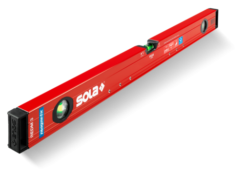 01813101 SOLA Уровень RED M 3 80, L=80 см, 3 глазка, точн. 0,3 мм/м