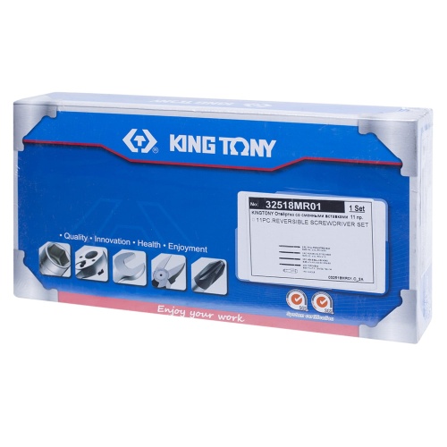 Отвертка с набором сменных насадок KING TONY 32518MR01 фото 3 Отвертка с набором сменных насадок KING TONY 32518MR01 фото 3