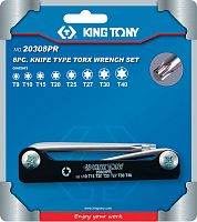 Набор Г-образных ключей TORX KING TONY 20308PR