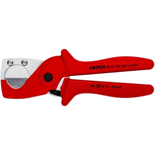 KN-9025185 KNIPEX  Труборез-ножницы для композитных металлопластиковых и пластиковых труб, рез: d 12 - 25 мм, 185 мм, пластиковые армированные фиберглассом рукоятки