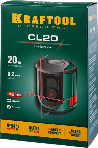 Линейный лазерный нивелир "CL 20" KRAFTOOL 34700 фото 2