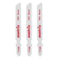 Полотна для электролобзика  по металлу, 3 шт, T118B, 50 x 2 мм, HSS Matrix 78229