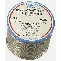 Припой Felder Sn60Pb40 ISO-Core RA:2,5% 1мм 250г 18601020