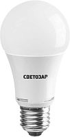Лампа СВЕТОЗАР светодиодная "Super LUXX" цоколь E27(стандарт) теплый белый свет (2700К) 220В 10Вт (75) СВЕТОЗАР 44505-75_z01