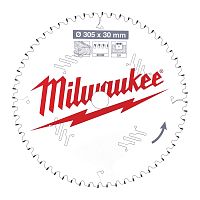 4932471321 MILWAUKEE  Пильный диск для торцовочной пилы по дереву 305x30x3,0x60 скошенные зубья отрицат. угол (замена для 4932352141)