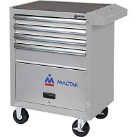 522-04581MG МАСТАК Тележка инструментальная, 4 полки и отсек, <ОПТИМА>, серая