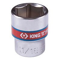 333522S KING TONY Головка торцевая стандартная шестигранная 3/8", 11/16", дюймовая