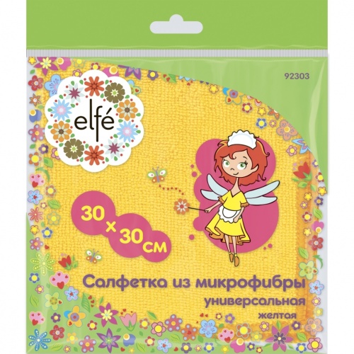 Салфетка универс. из микрофибры желт. 300*300 мм Elfe 92303 фото 2 Салфетка универс. из микрофибры желт. 300*300 мм Elfe 92303 фото 2