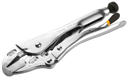 TT10048 TOLSEN Зажим с фиксатором 250 мм, с прямыми губками TT10048 TOLSEN Зажим с фиксатором 250 мм, с прямыми губками