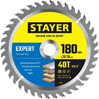 3682-180-20-40_z01 STAYER  Expert, 180 x 20/16 мм, 40T, точный рез, пильный диск по дереву