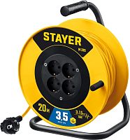55078-20_z01 STAYER  M-315, ПВС, 3 x 1.5 мм2, 20 м, 3500 Вт, силовой удлинитель на катушке