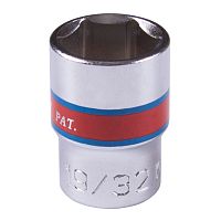 333519S KING TONY Головка торцевая стандартная шестигранная 3/8", 19/32", дюймовая