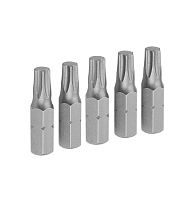 TT20276 TOLSEN Набор вставок (бит) торцевых 1/4", Torx, T20, 25 мм, 5 предметов