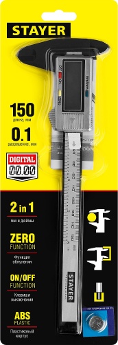 Штангенциркуль электронный STAYER 34411-150 фото 2 Штангенциркуль электронный STAYER 34411-150 фото 2