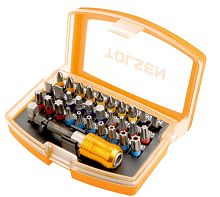 TT20370 TOLSEN Набор вставок (бит) 1/4", PH, PZ, Hex, Torx, Slotted, 32 предмета
