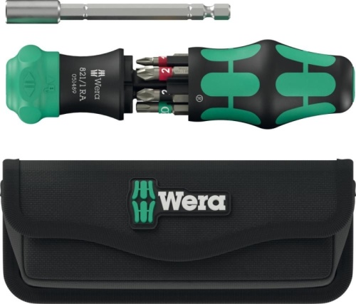 Набор торсионных бит с трещоткой в чехле WERA Kraftform Kompakt 28 RA 05051520001 WE-051520