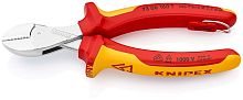 KN-7306160TBK KNIPEX  X-CutR бокорезы с коробчатым шарниром VDE, 160 мм, хром, 2-комп диэлектрические ручки, проушина для страховки, BK