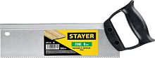 1536-30_z01 STAYER  Ножовка для стусла c обушком (пила) "Fine" 300 мм, 8 TPI, прямой закаленный зуб, точный рез